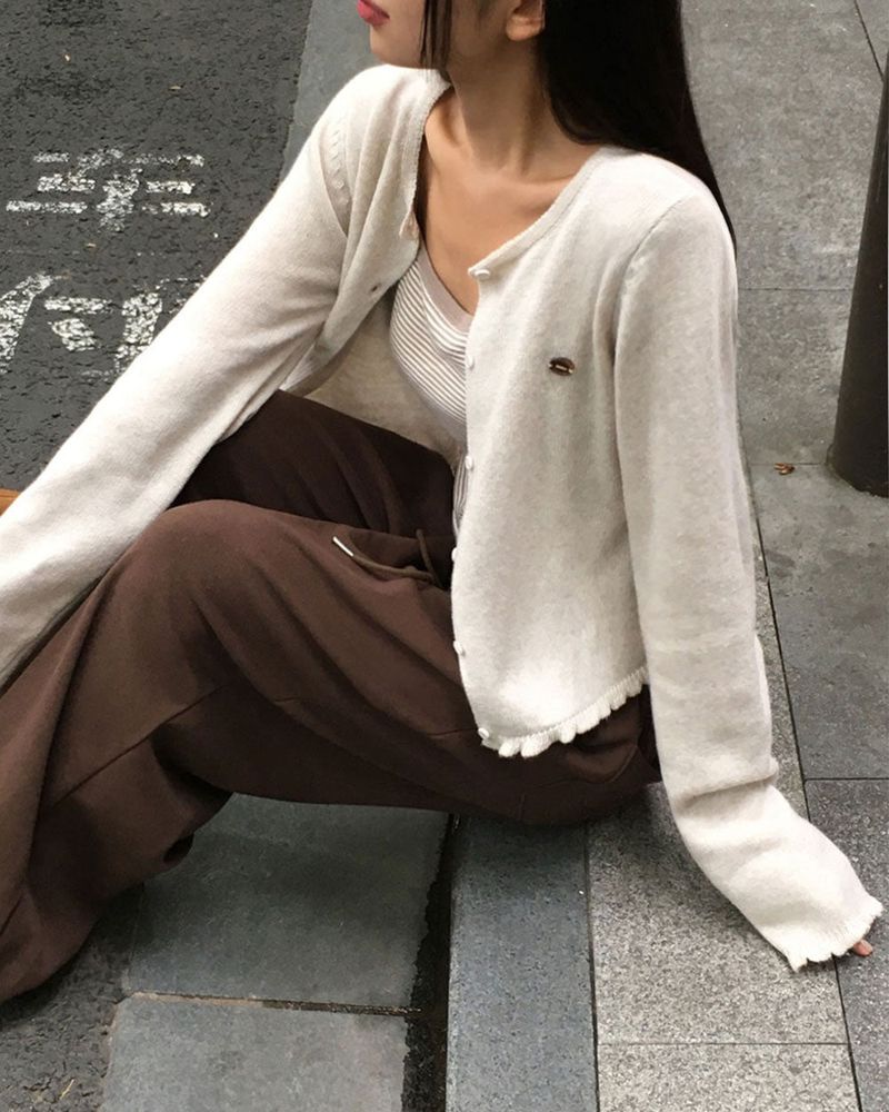 Candy Frill Knit Cardigan