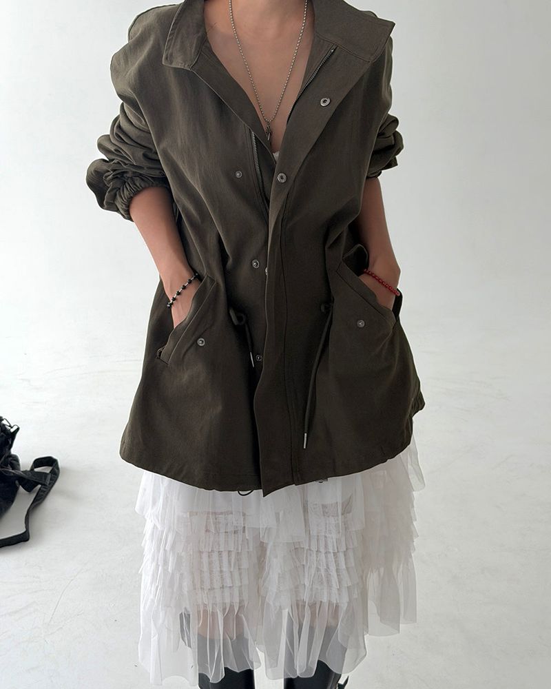 String oversized half field jacket