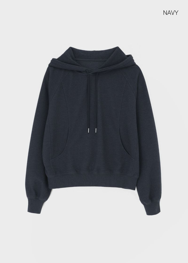 [B-BASIC] Waffle Loose Fit Hoodie