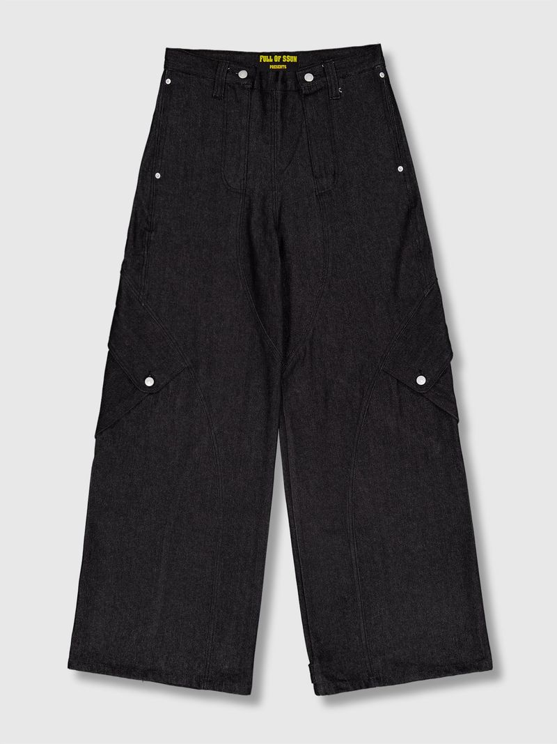 Double Zipperfly Cargo Denim (Vintage Black)