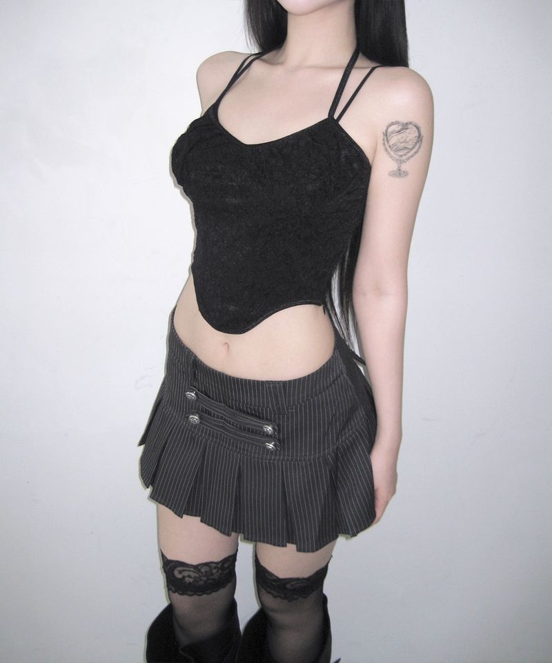 leon pleats mini sk (3colors)