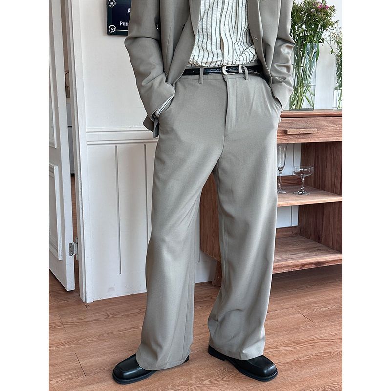 [Unisex] Clear semi wide slacks(2color)