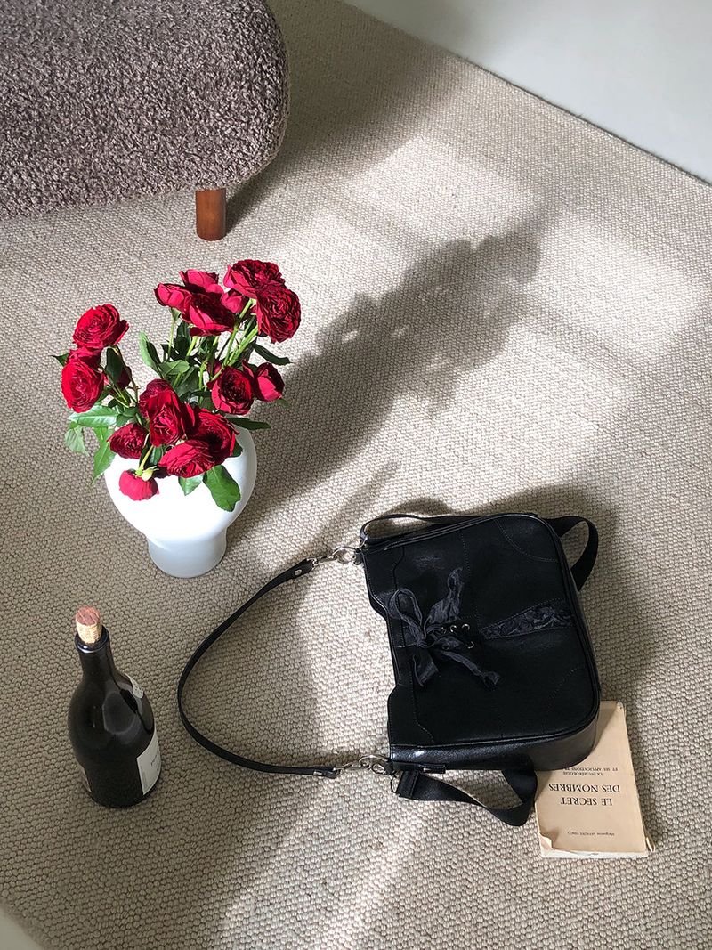 Bustier ribbon bag_black