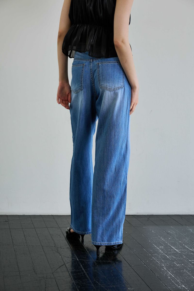 AZURE WIDE DENIM PANTS / BLUE