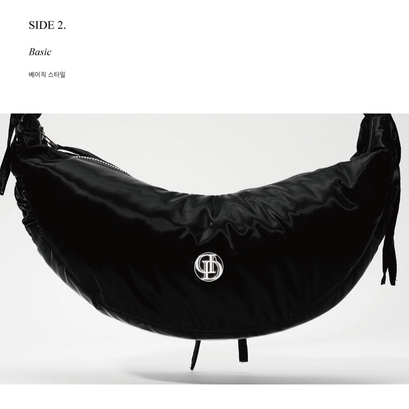 2WAY SHIRRING MAY LILY BAG_BLACK