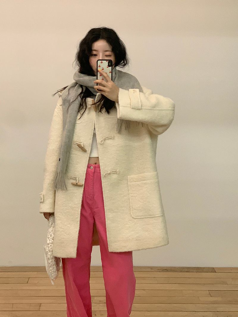 [MADE] Toit wool alpaca handmade toggle hood coat