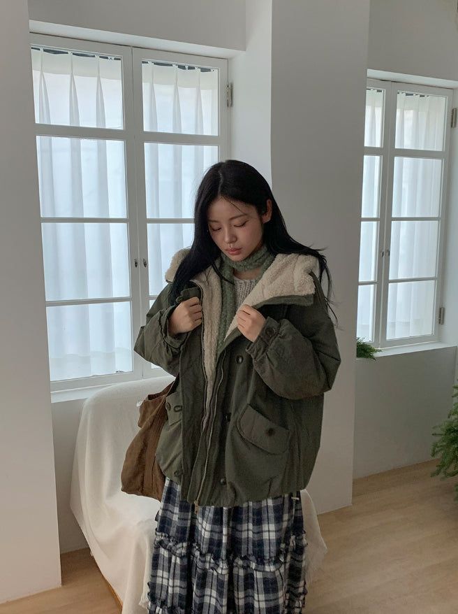 BAON（バオン）の「Felch Check Wool Quilted Bomber Padding Jumper（Jackets/Outerwear）」