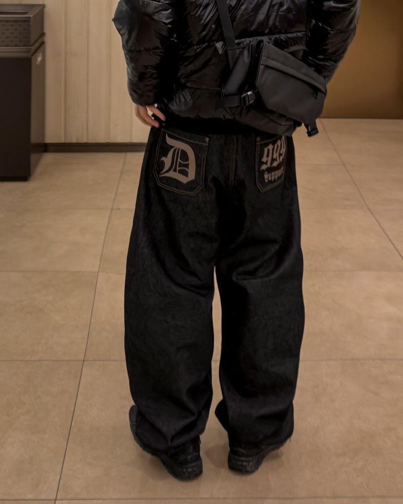 Prime nine wide denim pants