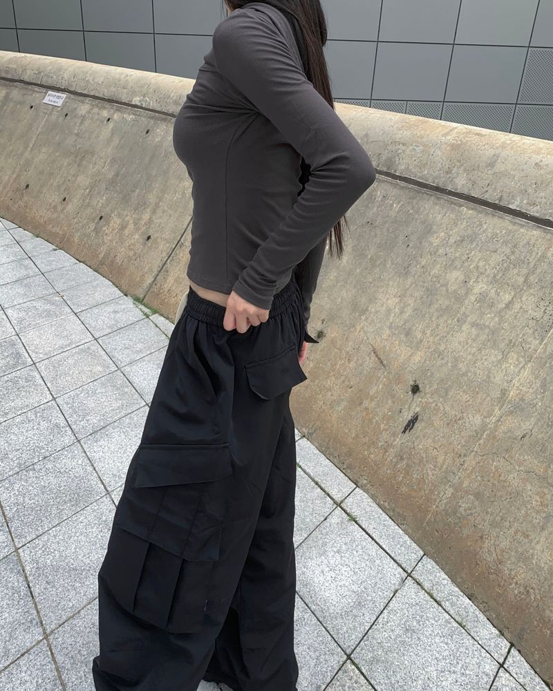 Nylon parachute pants
