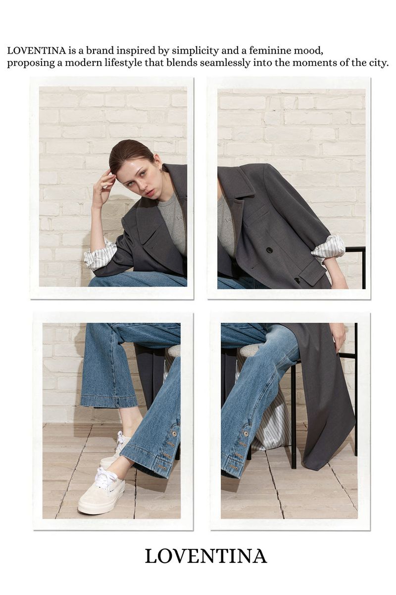 Loventina(ラヴェンティナ)の「MAXIMAL DOUBLE COAT_GRAY(Jackets/Outerwear)」