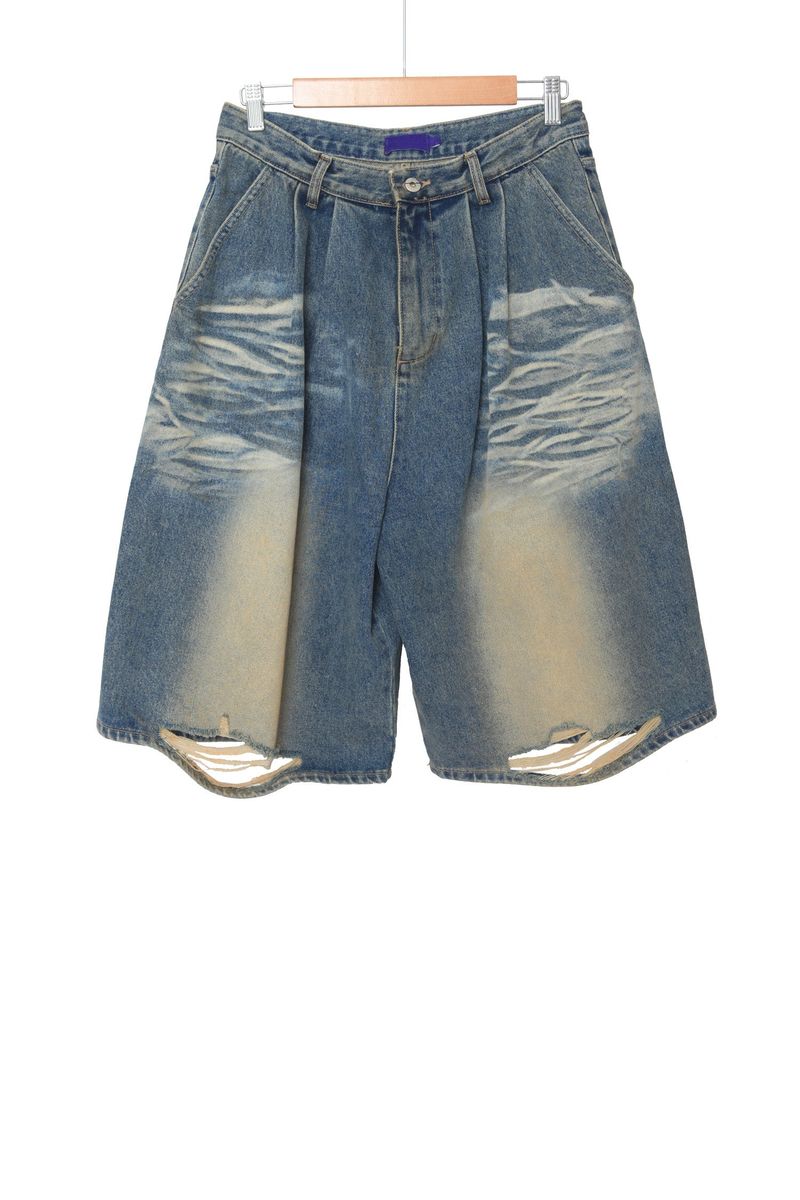 Vintage half denim pants