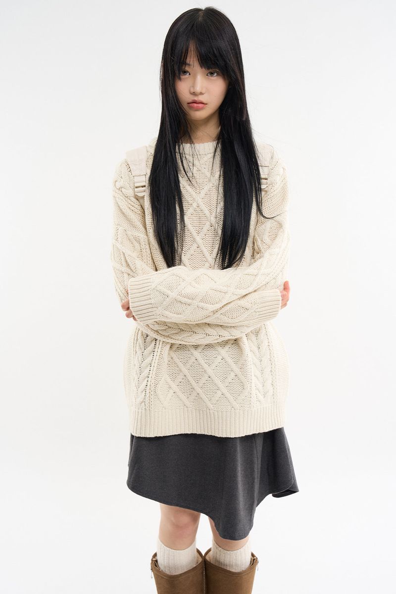 Raucohouse(ラウコハウス)の「Urban wool twisted over knit(Tops)」