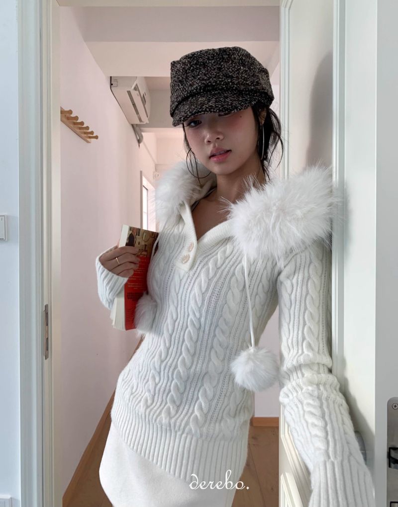 Snow Buddy Hood Twisted Knitwear