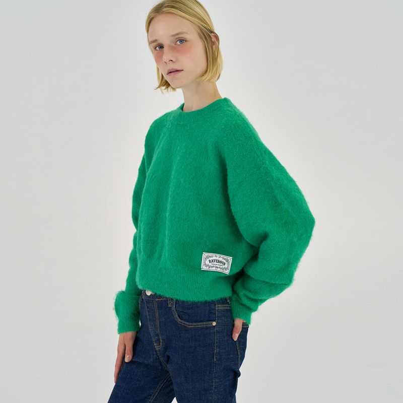 RAVEROUS（レイバロス）の「Brushed Soft Knit_Green（Tops）」