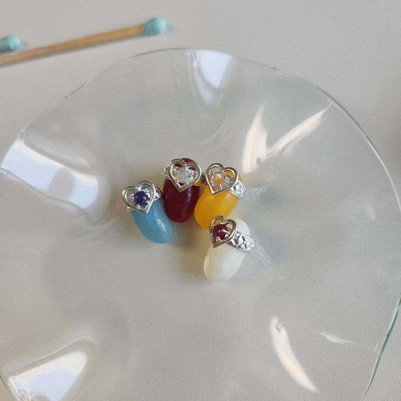 【MADE】 Heart quilting earcuff