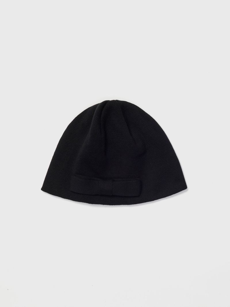 SOFT BOW BEANIE BLACK