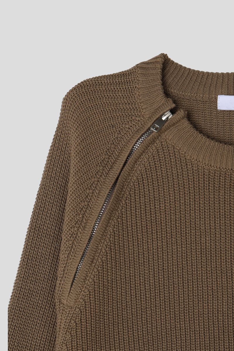 Wig Zipper Round Knit
