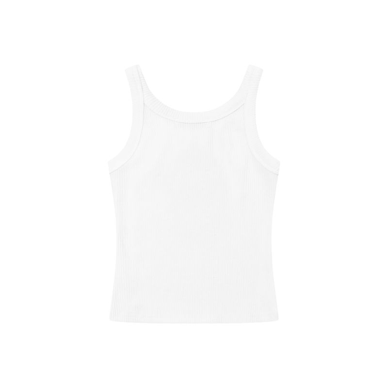 THEO CROSS LEATHER PATCH SLEEVELESS (2Color)