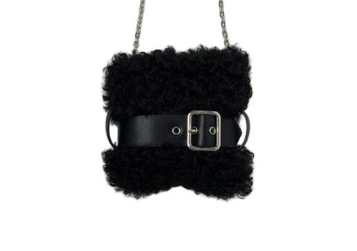 Fanta Mini Fur Belt Chain Cross Bag