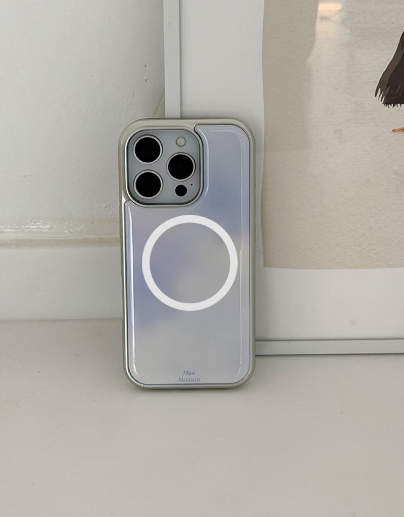Mint Moment（ミントモーメント）の「[MADE]アイリス シルバーエポキシ MagSafe iPhoneケース（スマホグッズ/小物）」