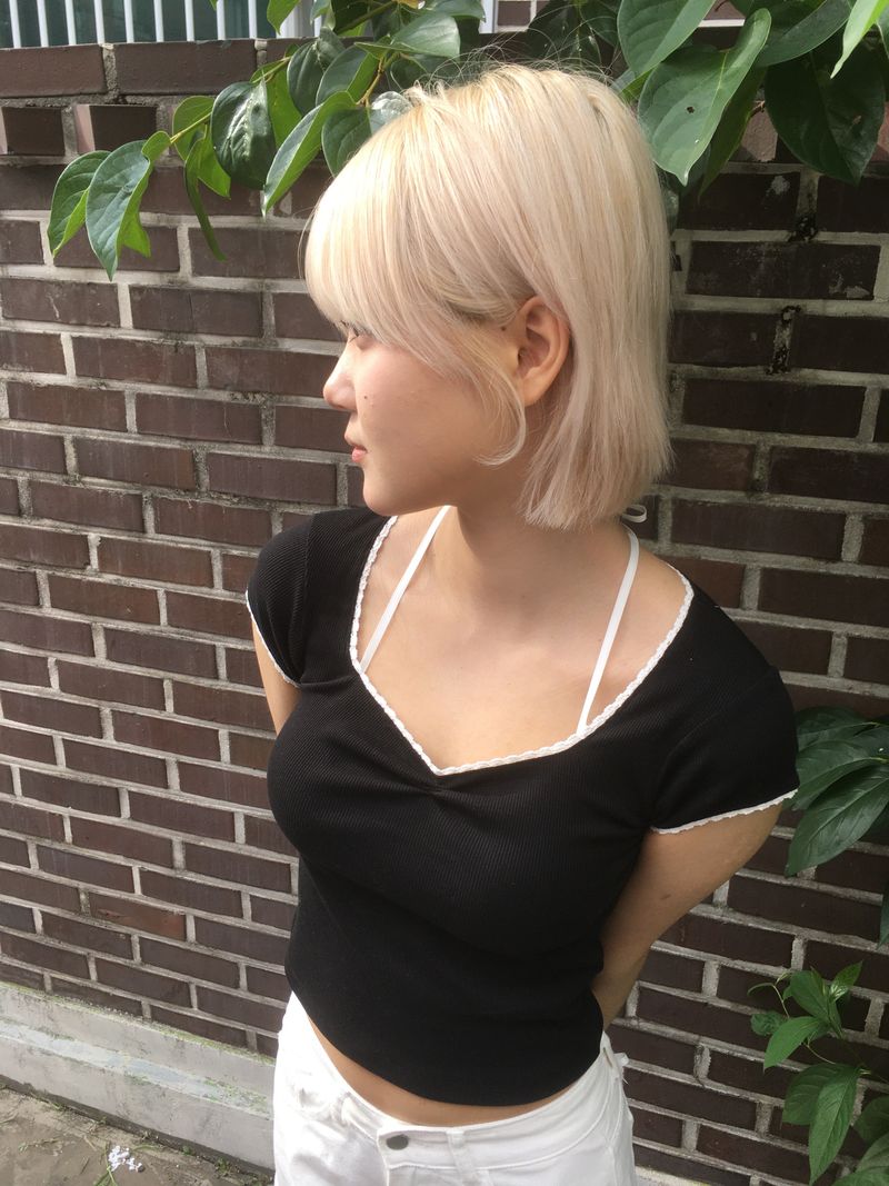 PINK PINEAPPLE（ピンクパイナップル）の「デューレースシャーリングTシャツ（トップス）」