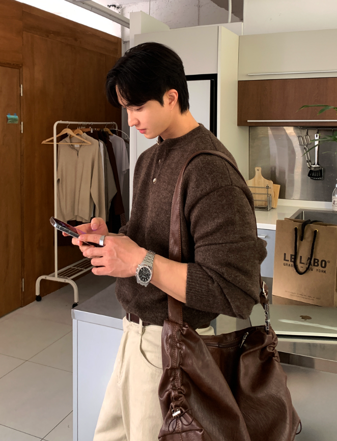 Belif Basic Henry Neck Overfit Knit