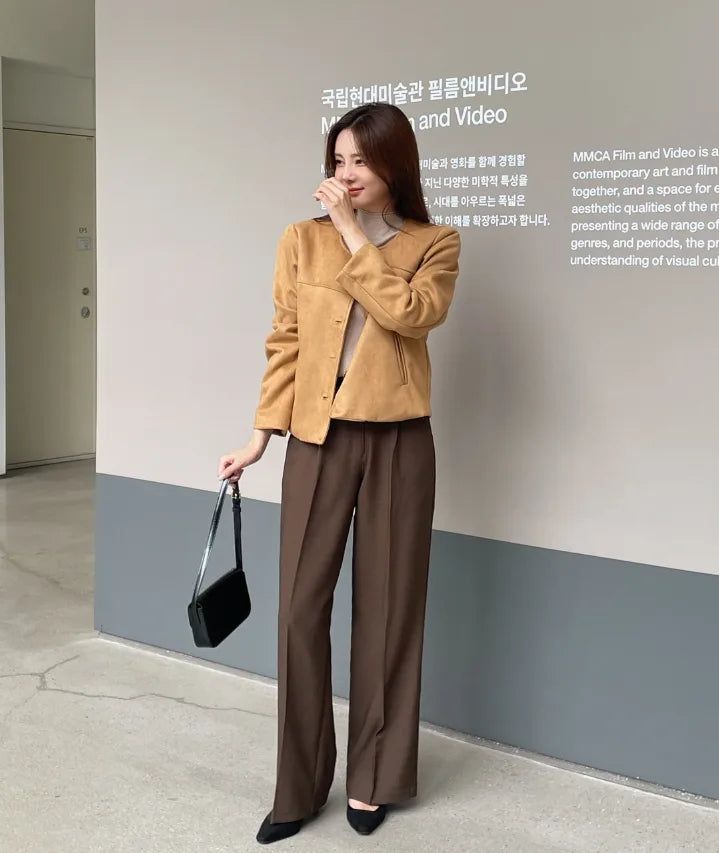 Elo Hidden Banding Pintuck Wide Slacks