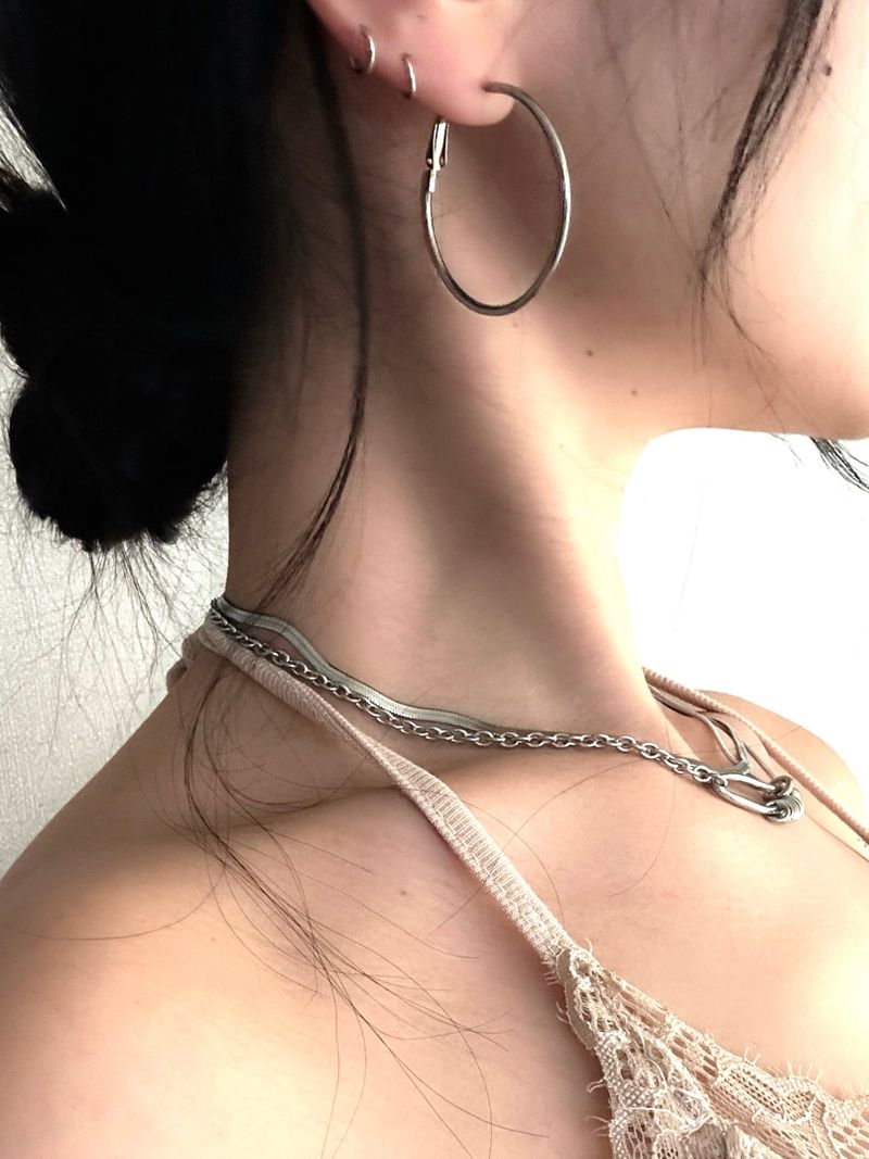 One Touch Hoop Earring