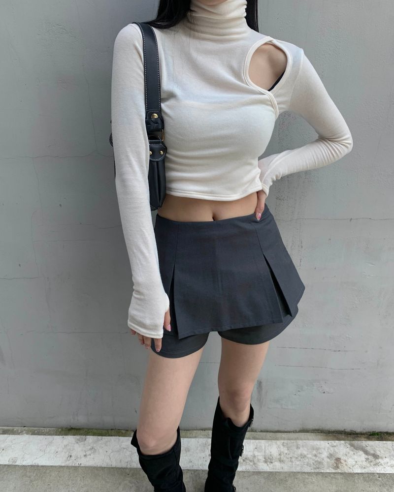 Pleated pants skirt