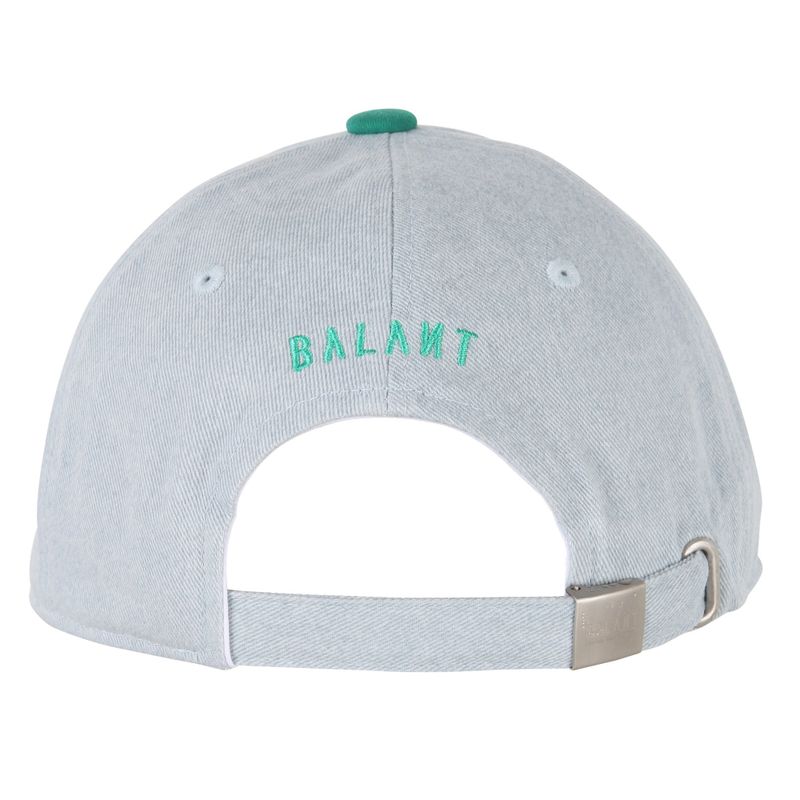 Denim Embroidery Ball Cap - Green