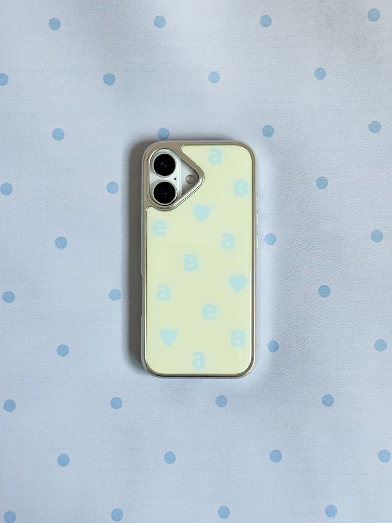 NEW LOGO Lemon Blue Silver Epoxy Case