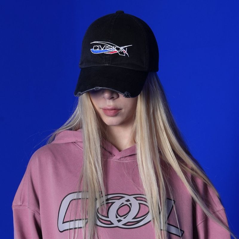 CYCLE CAP WASHED BK