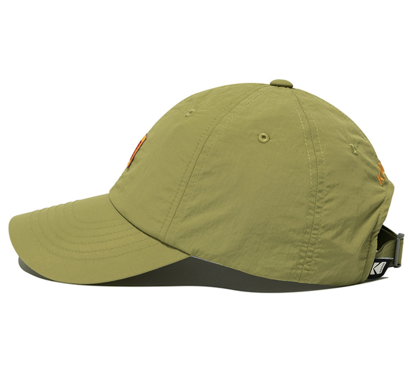 Relaxed Fit Nylon Square Logo Ball Cap【RED】
