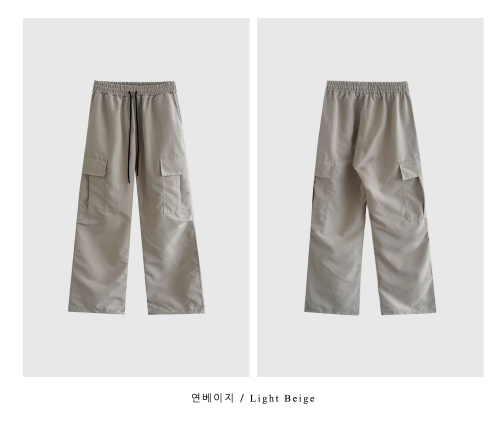 KEF Rustling Cargo Wide Elastic Pants / 6 colors