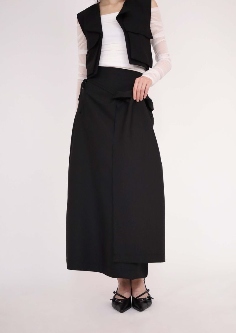 Wrinkle Layered Skirt