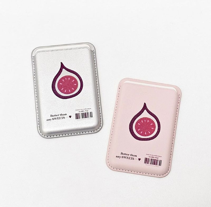 [MADE]  Fruit Fruit Card Wallet_PINKBERRY_SILVER