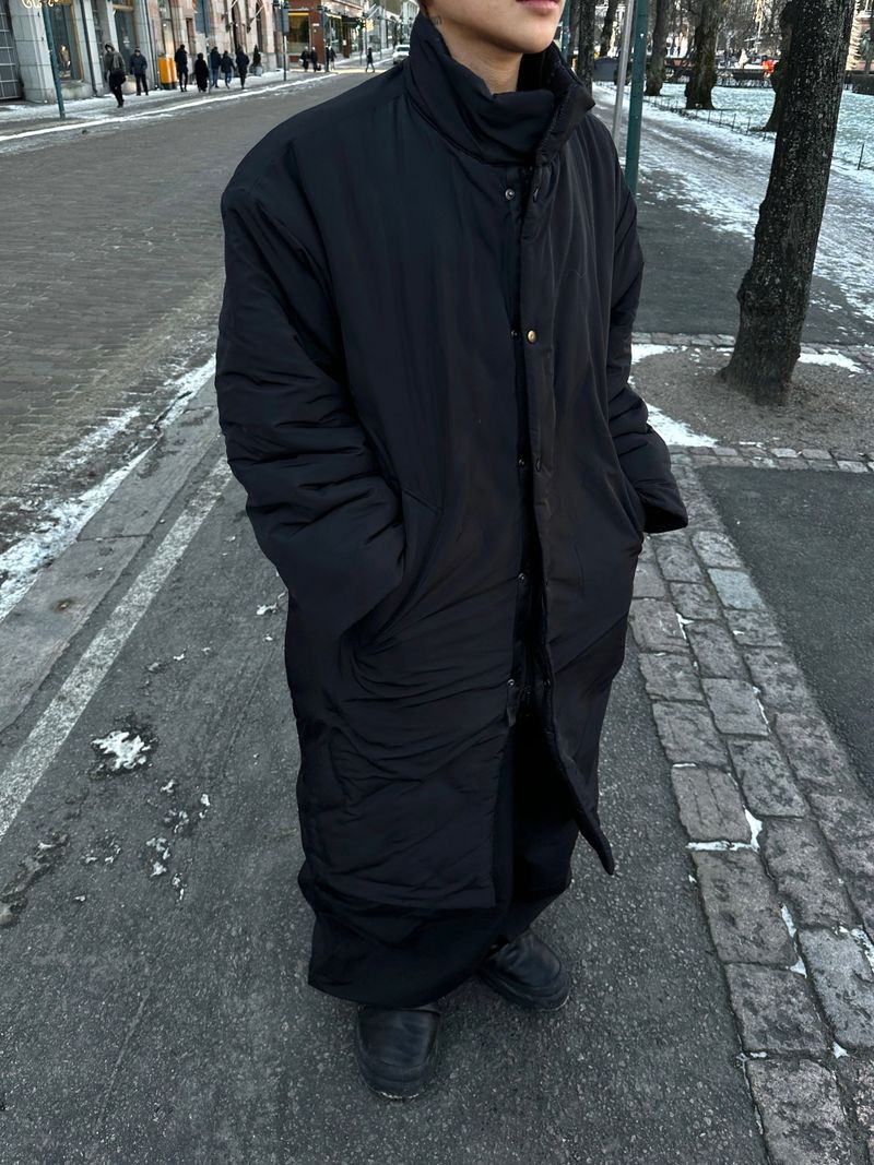 Chrome Reversible Quilted Long Parka 2C