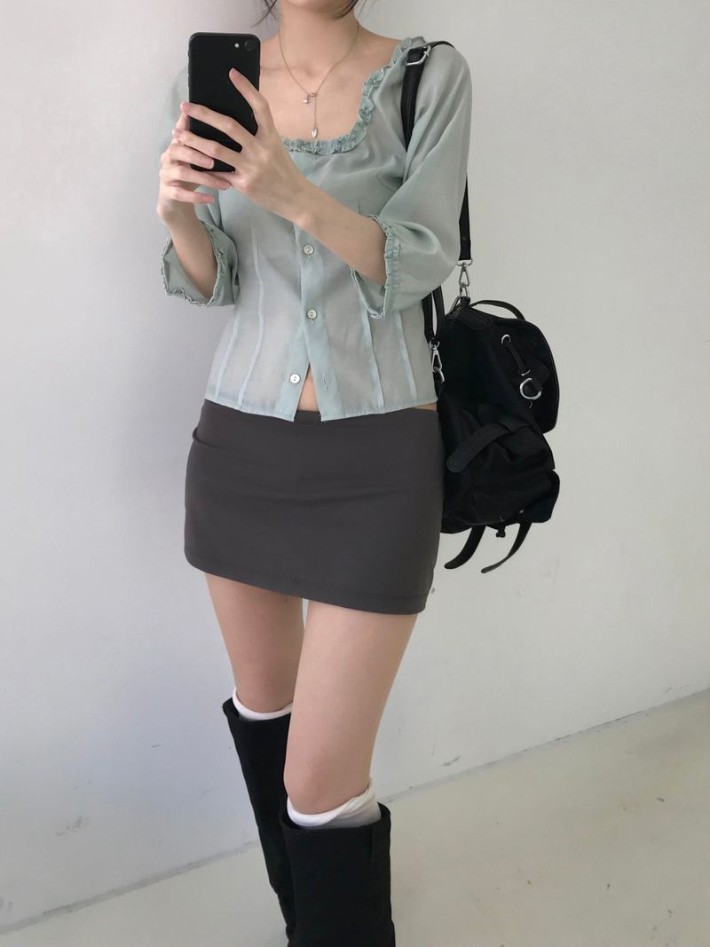 Miel frill blouse (3 colors)