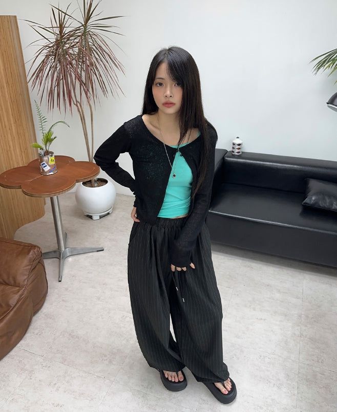 Rain-colored cropped sleeveless