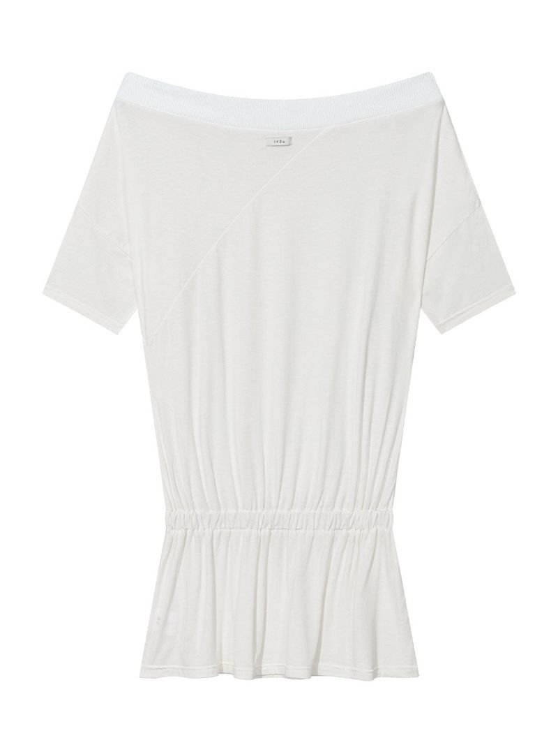 DRAPE BAND OFF SHOULDER TOP(IVORY)