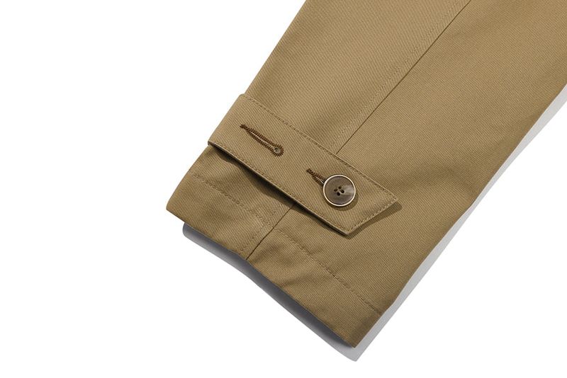 GABERDINE TRENCH CROP JACKET_BEIGE
