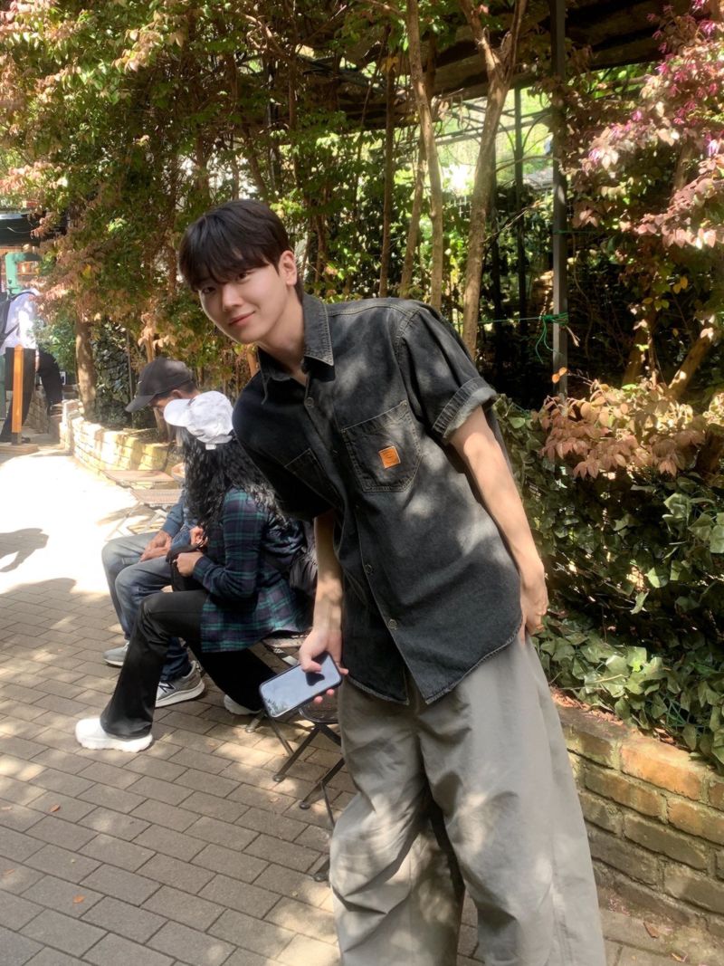 Chiba Patch Denim Short-Sleeve Shirt