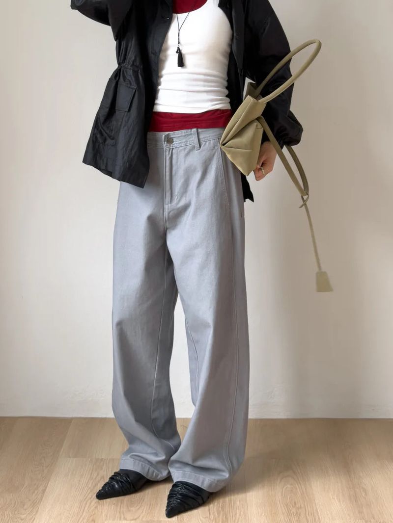 Low Nylon String Loose Fit Jacket