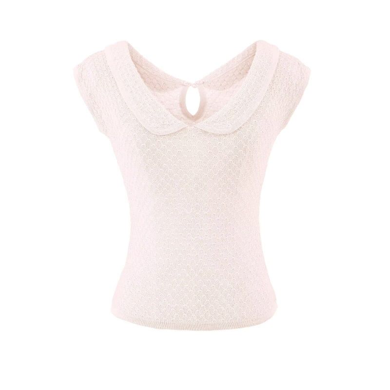 Cozy&Kitsch(コージーアンドキッチ)の「Luelle Eyelet Collar Knit(Tops)」