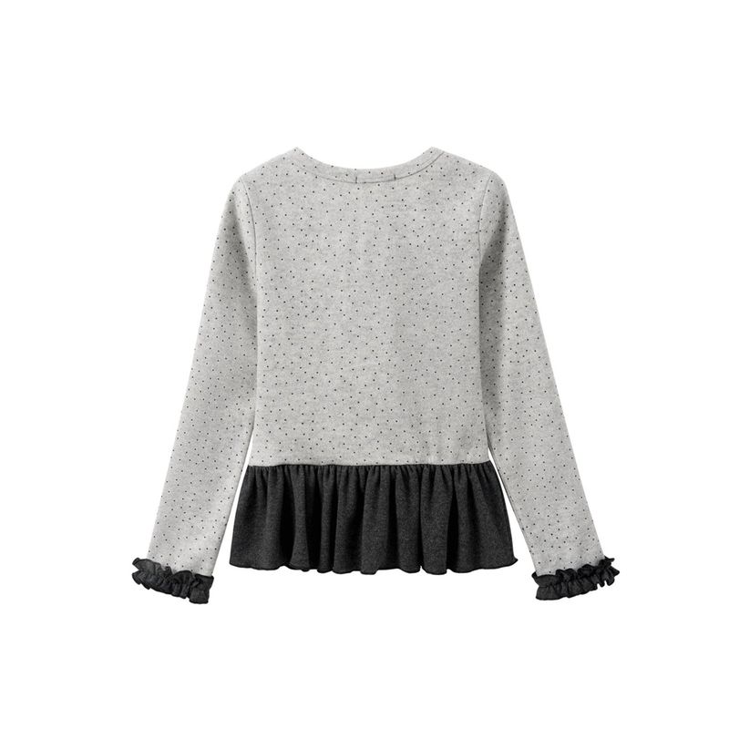 Leze Dot Ribbon Layered Cardigan