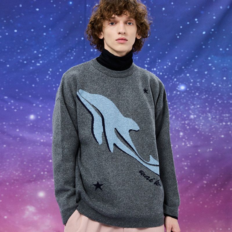 Dolphin universe crew neck knit