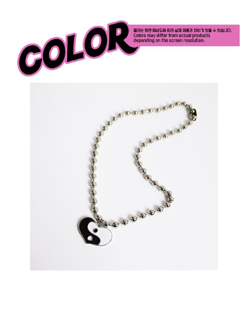 heart ball necklace