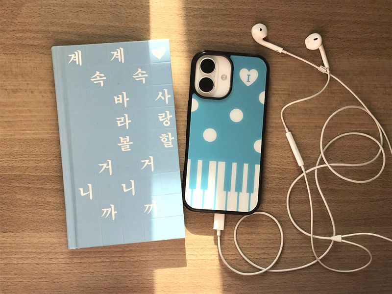 piano melody case -blue