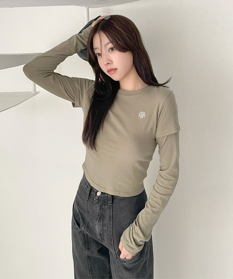 muahmuah（ムアムア）の「レイヤードロングスリーブTシャツ [4color]（トップス）」