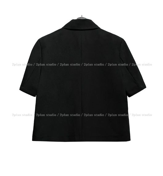 Chloe Stan Collar Half Crop Blazer